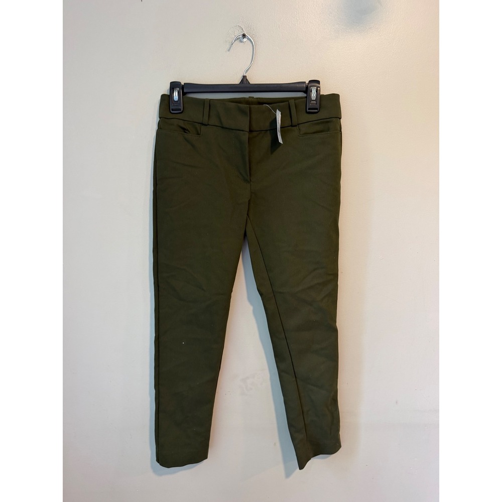 Loft Petites Skinny Ankle Pants Olive Green Size 2P NWT Professional Trousers
